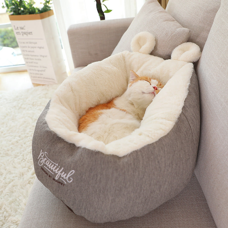 Pet Bed Warming Soft Sleeping Bag Cushion Puppy Kennel