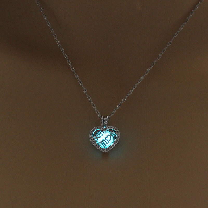 Glow-in-the-dark diy necklace