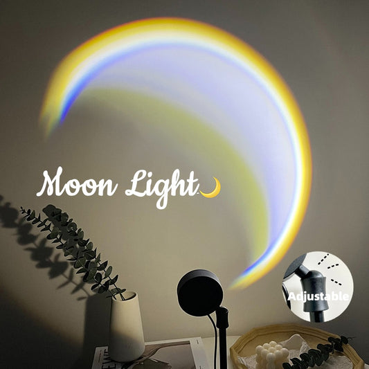 INS USB Moon Lamp LED Rainbow For Bedroom