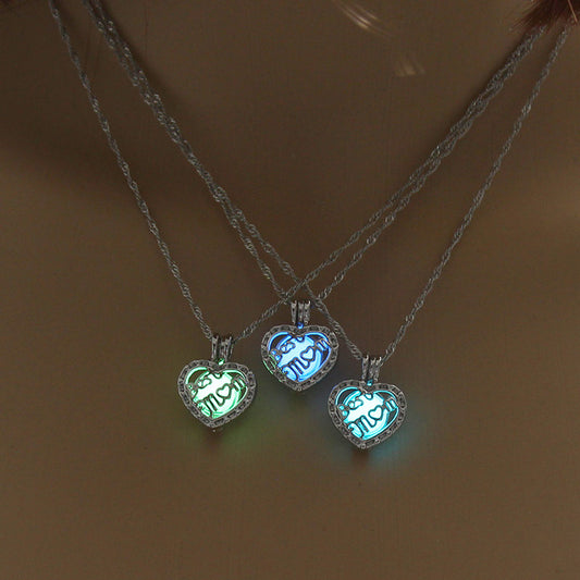 Glow-in-the-dark diy necklace