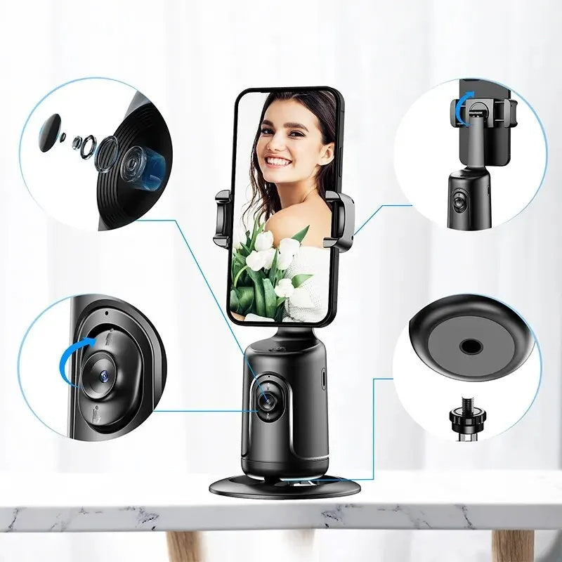 360 Auto Face Tracking Gimbal AI Vlog
