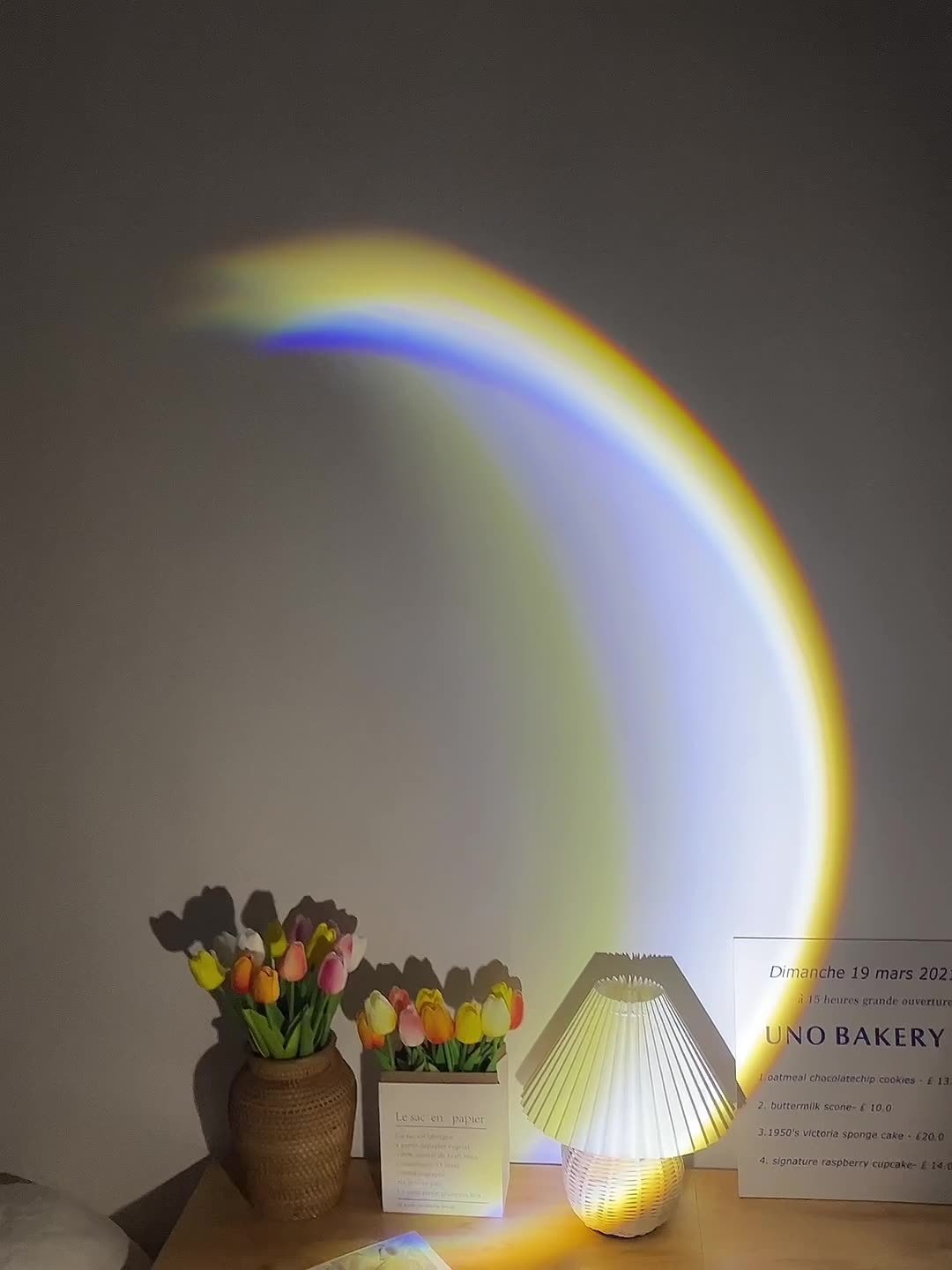 INS USB Moon Lamp LED Rainbow For Bedroom