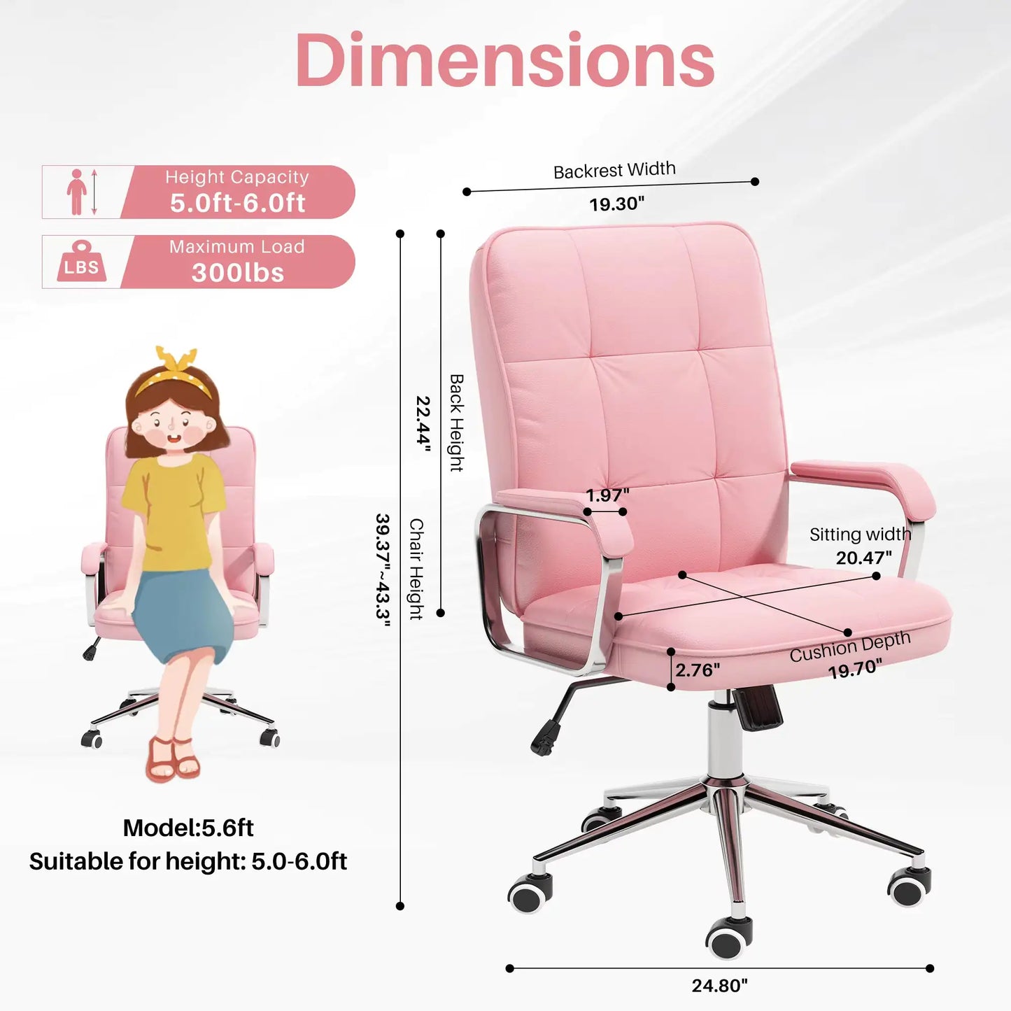 Computer Leather Desk Revolving Executive Office Chair